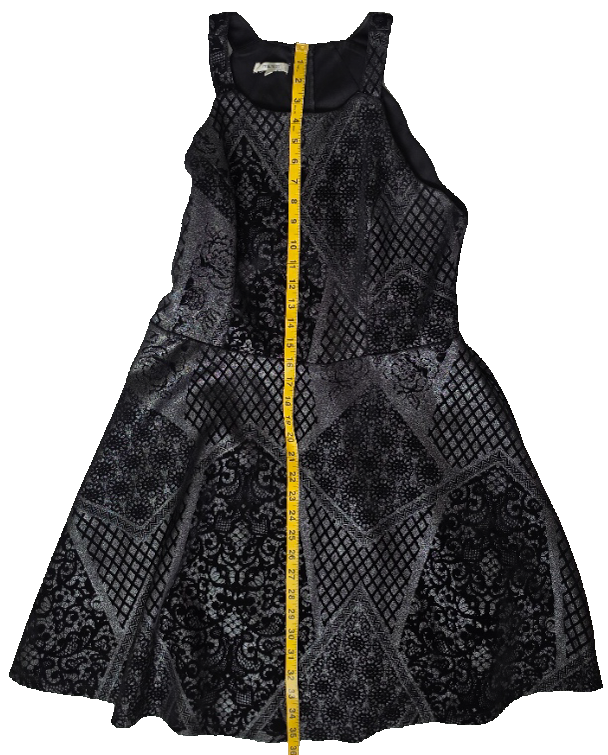 Maurices Black & Silver Fit & Flare Dress – Large