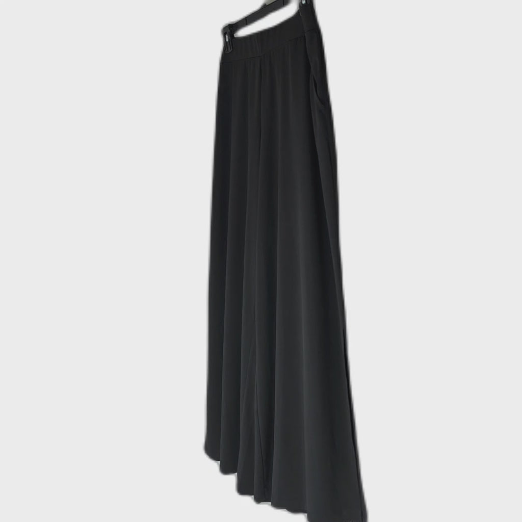 G.I.L.I. Black Wide Leg Palazzo Pants Women’s Large Stretch Pull-On
